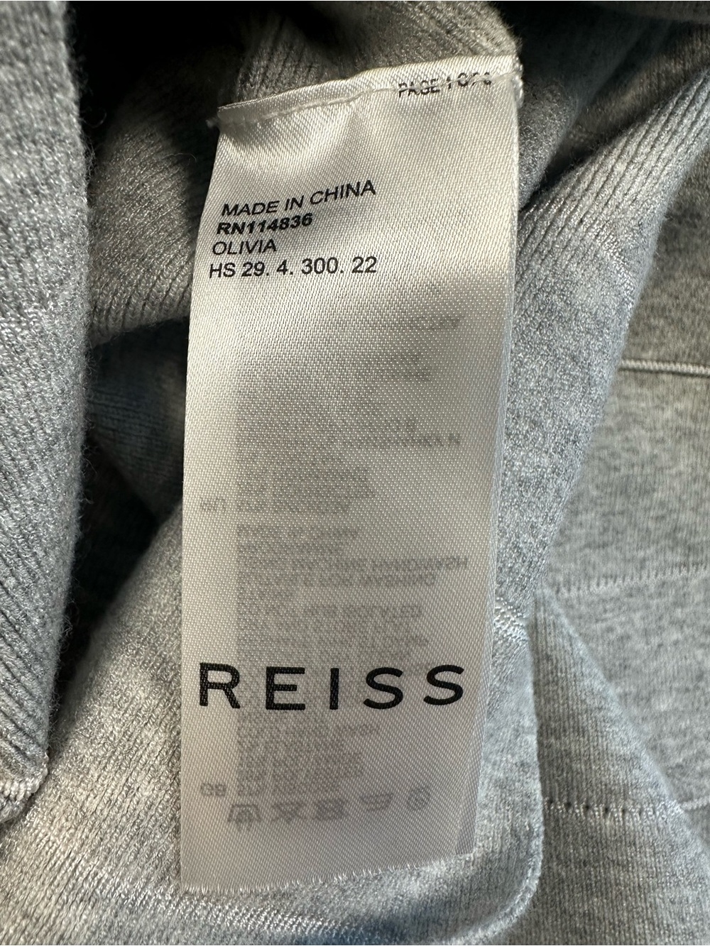 REISS Olivia Gray Knit Pencil Midi Dress Sleeveless Wrap V-Neck Size S - Picture 6 of 11